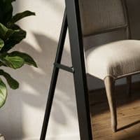 Verona Black Soft Edged Metal Mirror - 60x165cm Modern Full Length