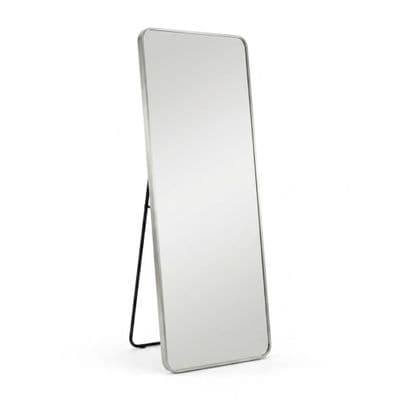 Verona Silver Soft Edged Metal Mirror - 60x165cm Modern Full Length