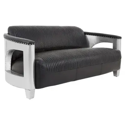 Victor 3 Seater Tufted Leather Sofa