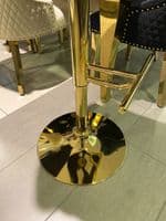 Victoria Black Velvet Barstool With Gold Ring Knocker
