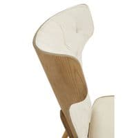 Vinsi Beige Chair With Winged Back – Home Luxe Interior