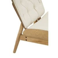 Vinsi Beige Chair With Winged Back – Home Luxe Interior