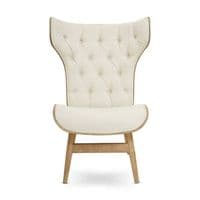 Vinsi Beige Chair With Winged Back – Home Luxe Interior