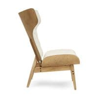 Vinsi Beige Chair With Winged Back – Home Luxe Interior