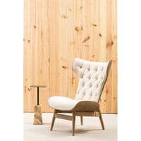 Vinsi Beige Chair With Winged Back – Home Luxe Interior