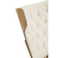 Vinsi Beige Chair With Winged Back – Home Luxe Interior