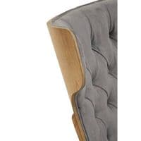 Vinsi Dark Grey Velvet Chair with Winged Back – Home Luxe Interior
