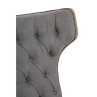 Vinsi Dark Grey Velvet Chair with Winged Back – Home Luxe Interior