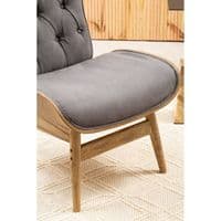 Vinsi Dark Grey Velvet Chair with Winged Back – Home Luxe Interior