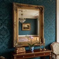Vintage Wall Mirror 90cm x 120cm Country Gold Ornate Antique Frame