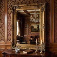 Vintage Wall Mirror 90cm x 120cm Country Gold Ornate Antique Frame