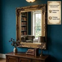 Vintage Wall Mirror 90cm x 120cm Country Gold Ornate Antique Frame