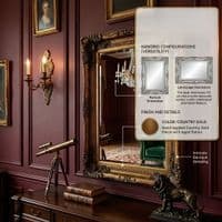 Vintage Wall Mirror 90cm x 120cm Country Gold Ornate Antique Frame
