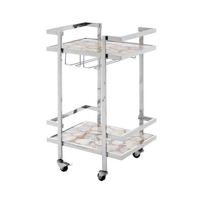Vita White Agate Drinks Trolley – Home Luxe Interior