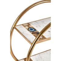 Vizzini 2 Tier Gold Finish Bar Trolley – Home Luxe Interior