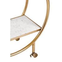 Vizzini 2 Tier Gold Finish Bar Trolley – Home Luxe Interior