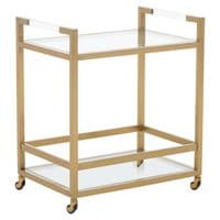 Vogue Matte Gold Two-Tier Butler Trolley – Home Luxe Interior