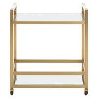 Vogue Matte Gold Two-Tier Butler Trolley – Home Luxe Interior