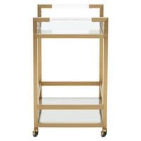 Vogue Matte Gold Two-Tier Butler Trolley – Home Luxe Interior