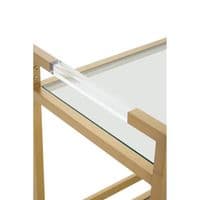 Vogue Matte Gold Two-Tier Butler Trolley – Home Luxe Interior