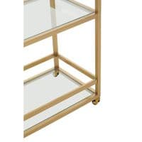 Vogue Matte Gold Two-Tier Butler Trolley – Home Luxe Interior