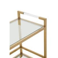 Vogue Matte Gold Two-Tier Butler Trolley – Home Luxe Interior
