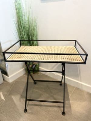 Weave Effect Table With Removable Tray