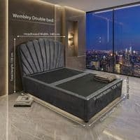 Wembley Grey Suede Ottoman Storage Bed - Single, Double, King Sizes (1)
