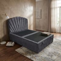 Wembley Grey Suede Ottoman Storage Bed - Single, Double, King Sizes (1)