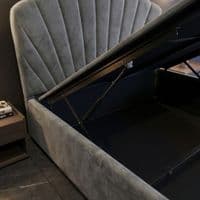 Wembley Grey Suede Ottoman Storage Bed - Single, Double, King Sizes (1)