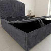 Wembley Grey Suede Ottoman Storage Bed - Single, Double, King Sizes (1)