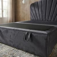 Wembley Grey Suede Ottoman Storage Bed - Single, Double, King Sizes (1)