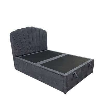 Wembley Grey Suede Ottoman Storage Bed - Single, Double, King Sizes (1)