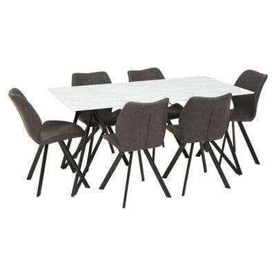 Weston Rectangular Grey Dining Set by Home Luxe Interior
