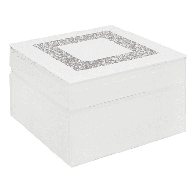 White Crystal Jewerllybox 14Cm