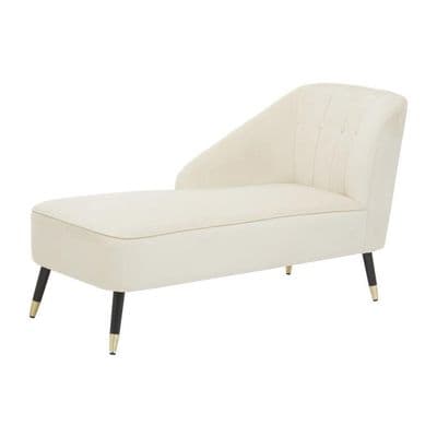 Yvette Cream Velvet Chaise Lounge – Home Luxe Interior