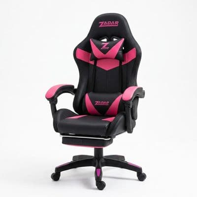 ZADAR Dark Pink/Black Gaming Chair with Bluetooth Speakers & RGB