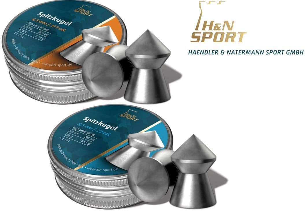 H&N Excite Coppa-Spitzkugel .177 Cal Pellets - 500 Count, 7.56 Grain Pointed