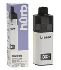 HURB BREEZE CBD VAPE BLUEBERRY AND RASPBERRY