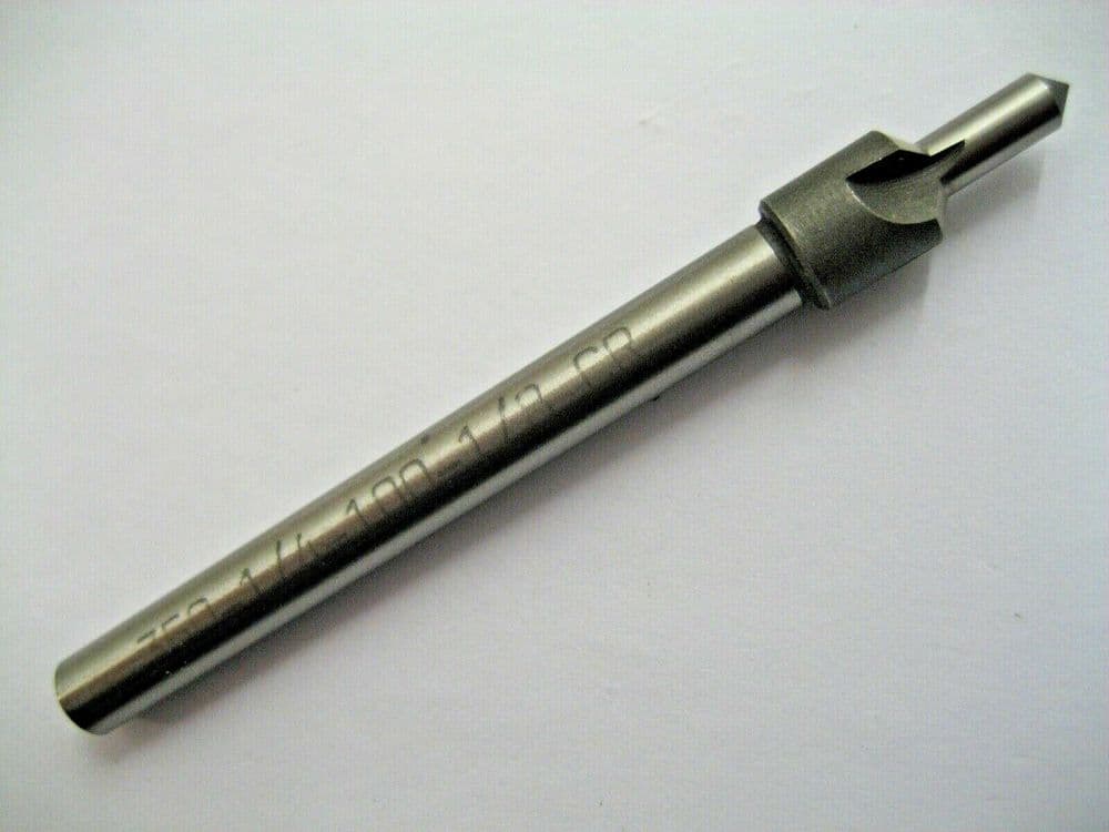100 DEGREE COUNTERSINK 1/4 6 35mm HSS AIRCRAFT TOOLS PILOTED STEM 1/8