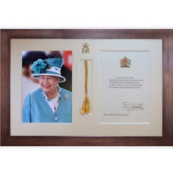 Anniversary/Birthday Frame for  message from The Late Queen Elizabeth II (before 8/9/22)