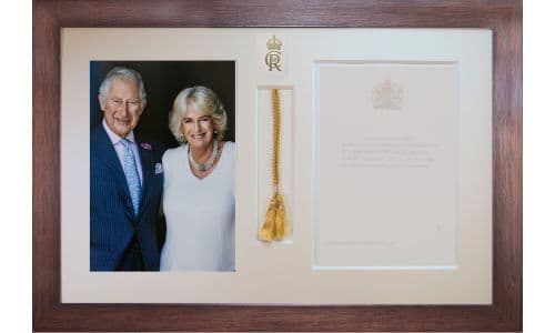 Anniversary Frame for Congratulatory Message from HM The King