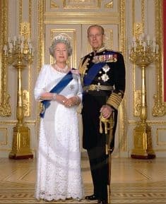 Official Image of The Late Queen Elizabeth II and The Late Duke of Edinburgh in uniform - D5/ML