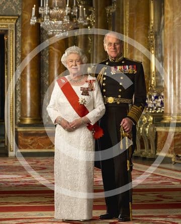 Official Image of The Late Queen Elizabeth II & The Late Duke of Edinburgh in New Zealand Orders