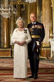 Official Image of The Late Queen Elizabeth & The Late Duke of Edinburgh in Australian Orders