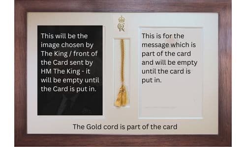 Anniversary/Birthday Card frame from either HM The King or Queen Elizabeth II
