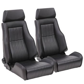 2x Cobra Le Mans Heritage Seats for Volkswagen Transporter T5 (2003-2016) including fitting kit