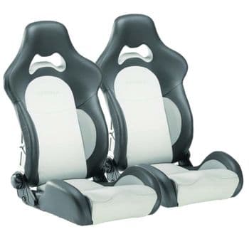 2x Cobra Misano Lux Seats for Volkswagen Transporter T5 (2003-2016) including fitting kit