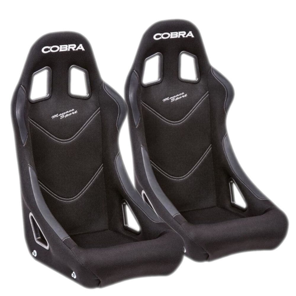 2x Cobra Monaco Sport Narrow Seats for Mazda MX-5 Mk1-2 (1989-2005) including fitting kit
