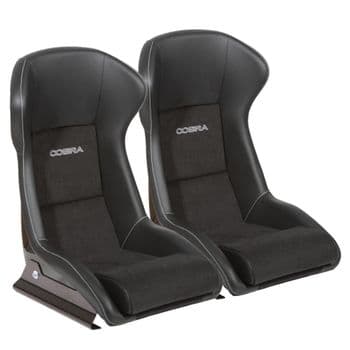 2x Cobra Nogaro Speedster Seats for Porsche 911 F-Model (1963-1973) including fitting kit